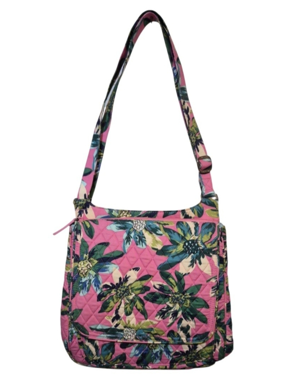Vera Bradley Floral Quilted Crossbody Bag in Pink